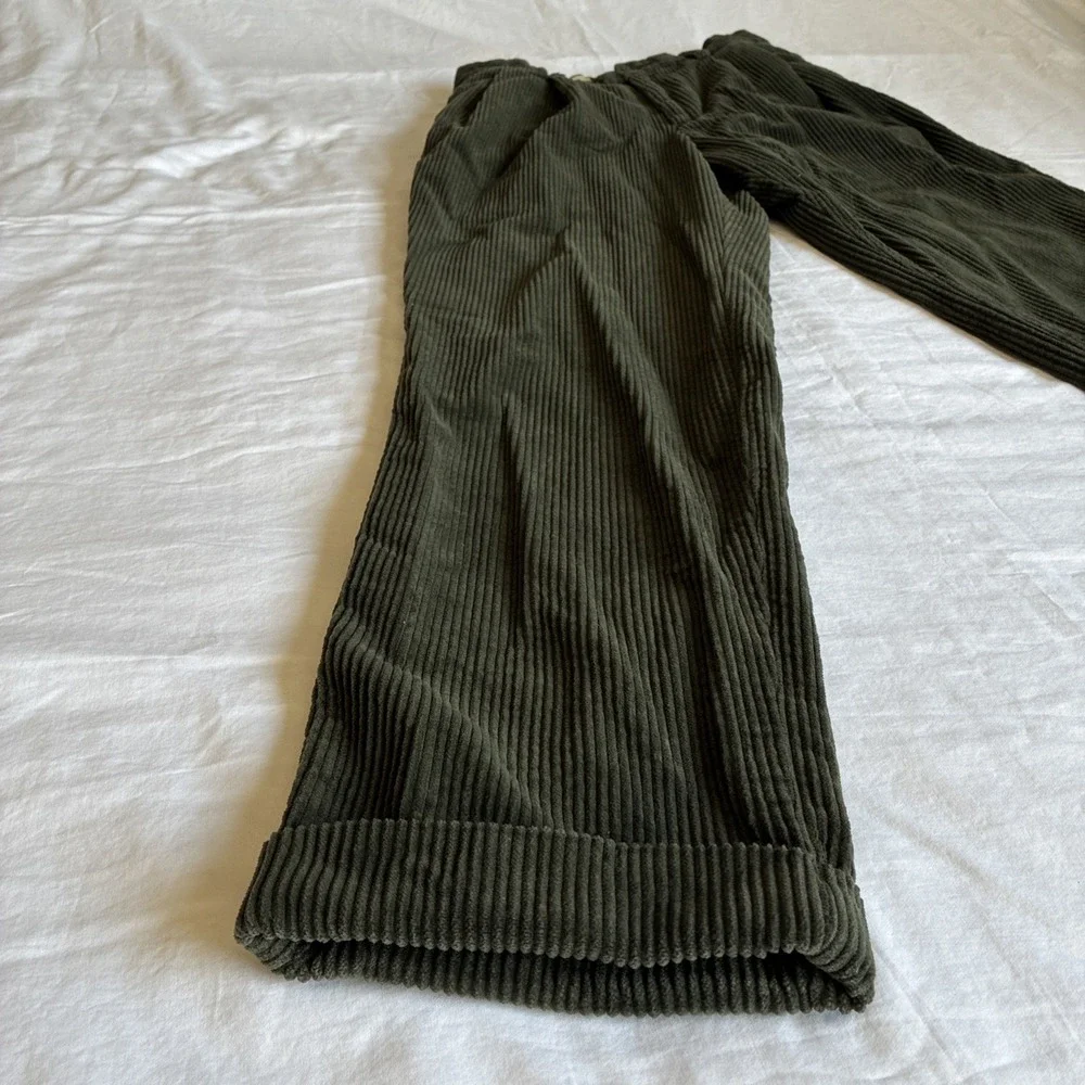 Banana Republic Vintage Smithfield Pants Two Pleat Green Corduroy Size 29R